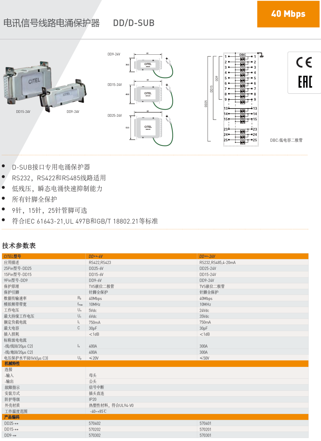 DD9-6V，DD15-6V，DD25-6V，DD9-24V，DD15-24V，DD25-24V